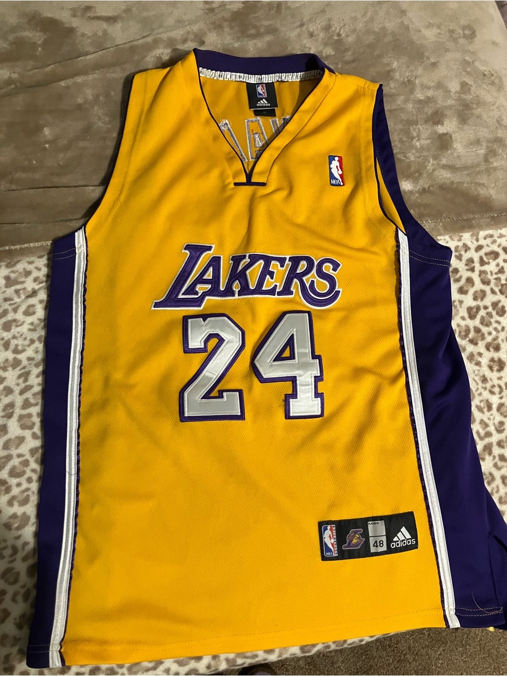 adidas Lakers Yellow and Purple #24 Basketball Jersey
